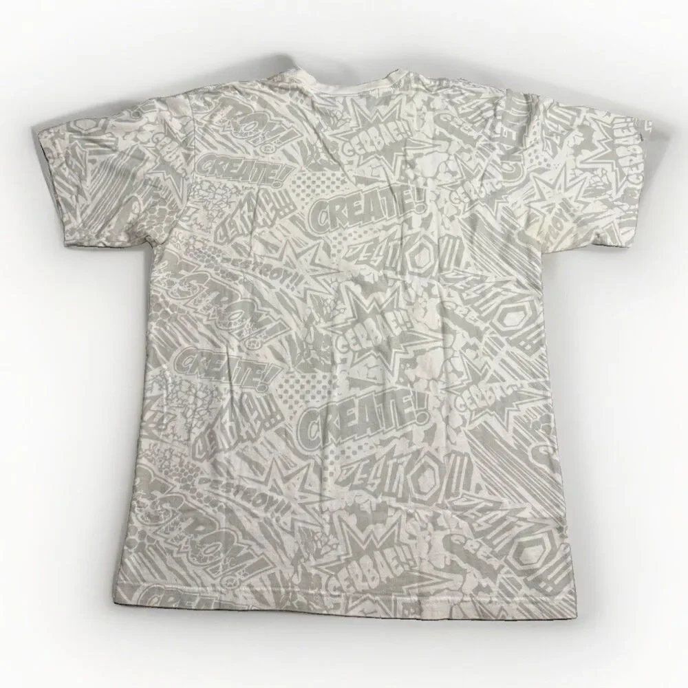 Vintage Cerbae All Over Comic Book Print T Shirt Men’s L